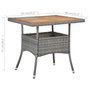Voir la diapositive 6 : VIDAXL Table d'exterieur Gris Resine tressee et bois d'acacia solide
