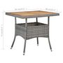 Voir la diapositive 6 : VIDAXL Table d'exterieur Gris Resine tressee et bois d'acacia solide
