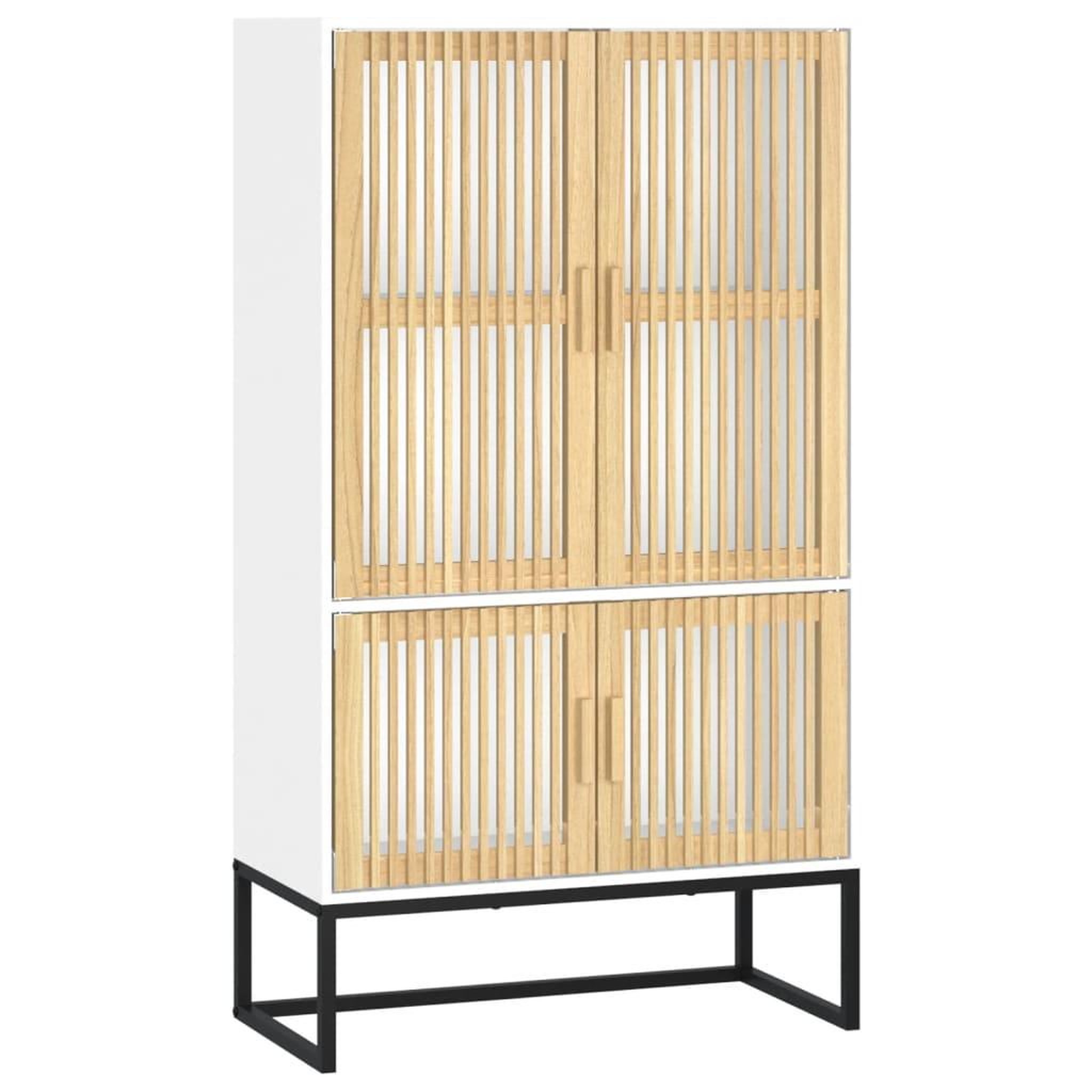 Voir la diapositive 2 : VIDAXL Buffet haut blanc 70x35x125 cm bois d'ingenierie