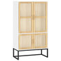 Voir la diapositive 2 : VIDAXL Buffet haut blanc 70x35x125 cm bois d'ingenierie