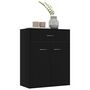 Voir la diapositive 4 : VIDAXL Buffet noir 60x30x75 cm bois d ingénierie