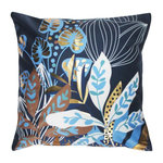 Paris Prix Housse de Coussin Velours  Inoa  40x40cm Bleu & Or