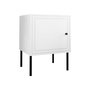 Voir la diapositive 1 : BEST MOBILIER Lavaggi - table de chevet - blanc - 45 cm