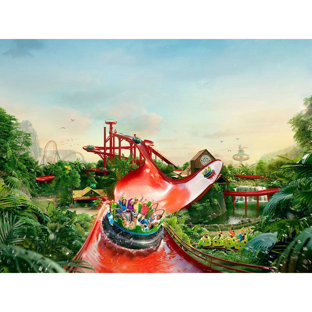 Smartbox Entrée au Parc Bellewaerde en 2024 pour 1 adulte et 1 enfant - Coffret Cadeau Sport & Aventure