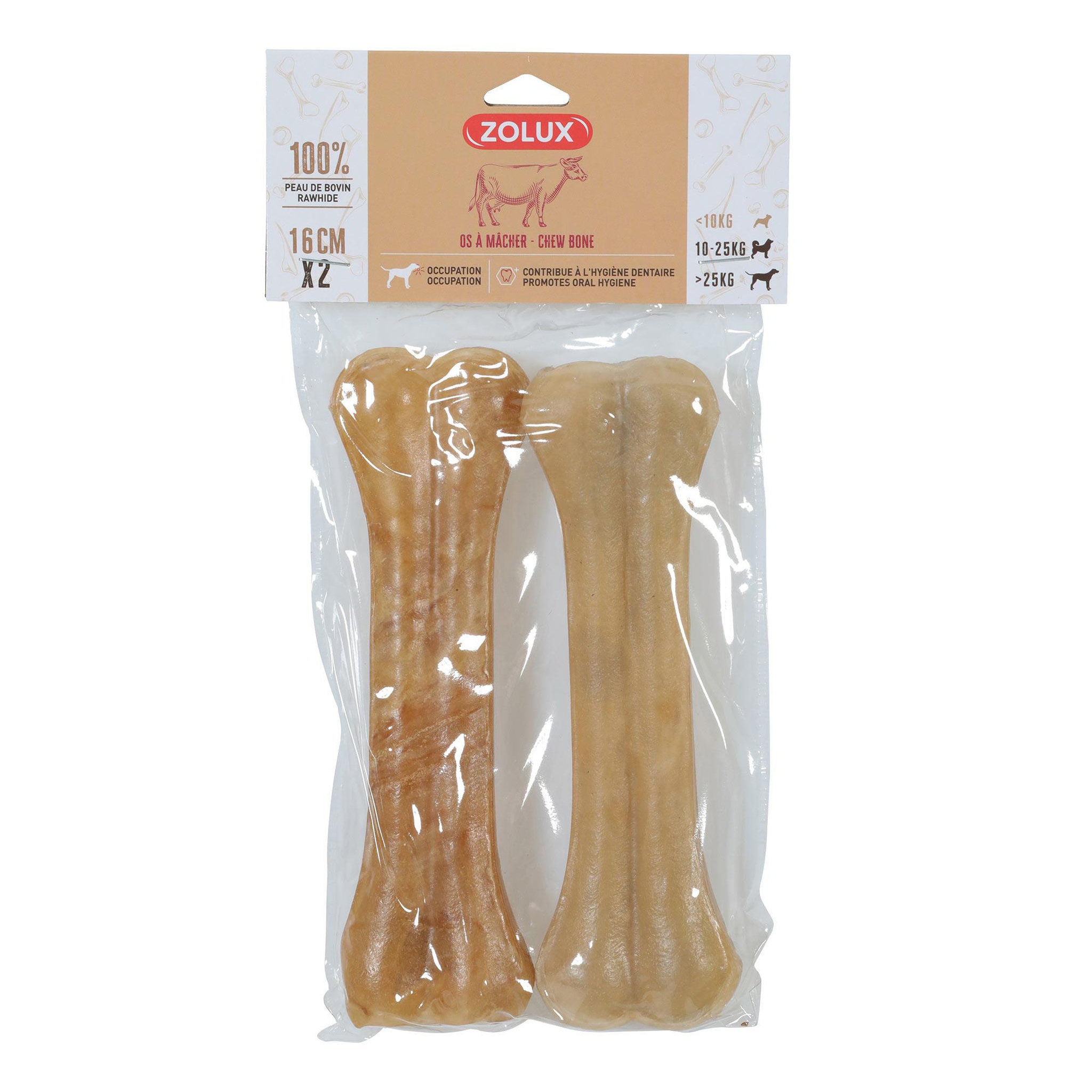 Zolux Os à mâcher pour chien  2 pièces  16 cm - zolux