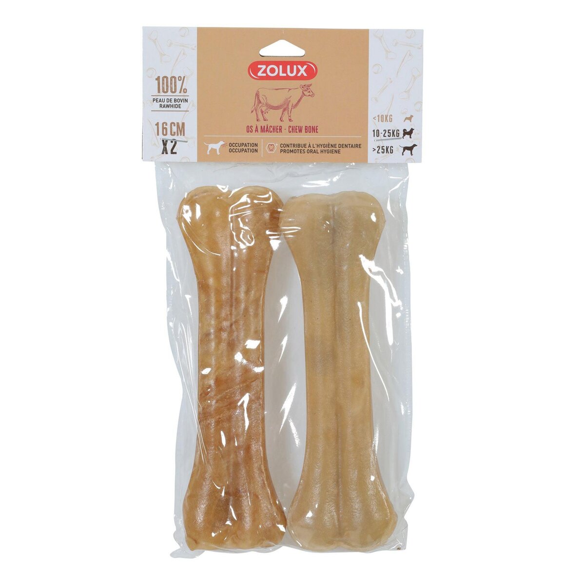 Zolux Os à mâcher pour chien  2 pièces  16 cm - ZOLUX