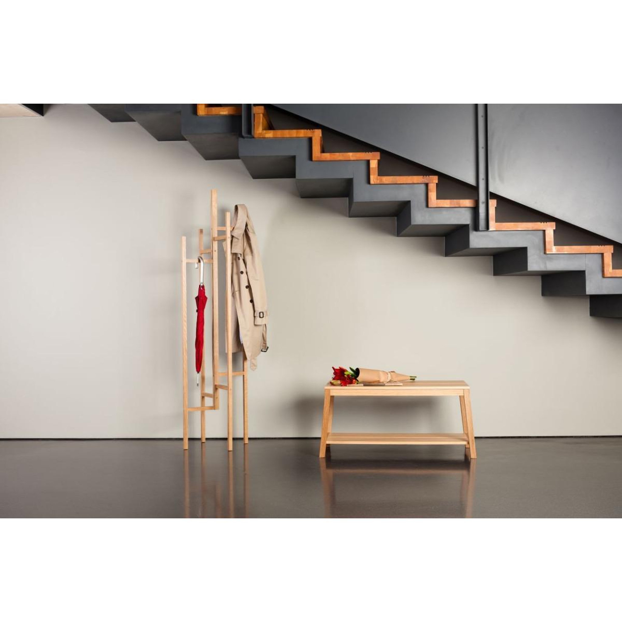 Voir la diapositive 3 : Paris Prix Porte-manteau design  eigen  175cm chêne