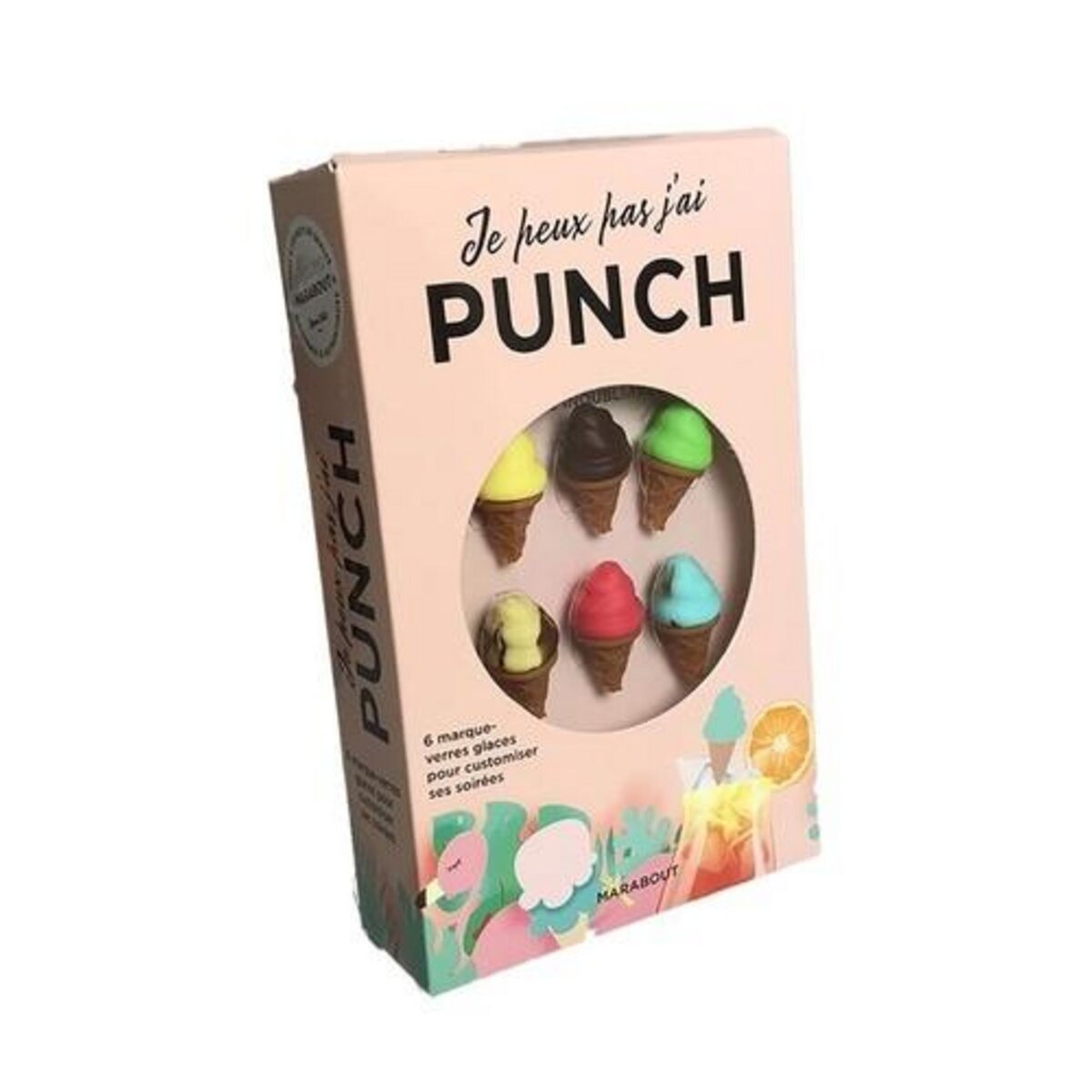 COFFRET MARQUE-VERRES PUNCH, Marabout