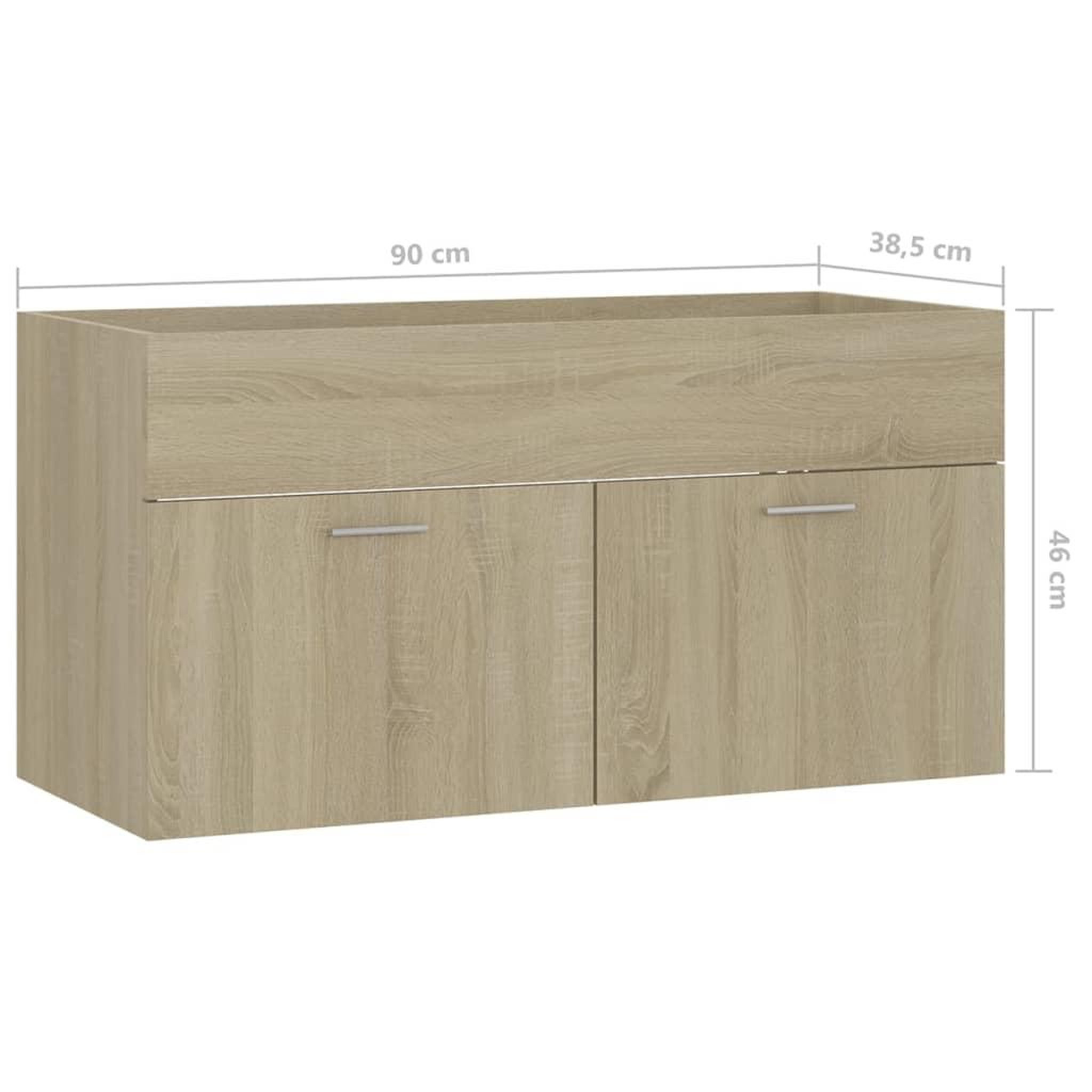 Voir la diapositive 6 : VIDAXL Armoire d'evier avec lavabo integre Chene sonoma Agglomere
