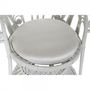 Voir la diapositive 2 : MARKET24 Chaise de jardin DKD Home Decor Blanc Polyester Métal 30 x 40 cm 96 x 66 x 145 cm 96 x 66 x 140 cm