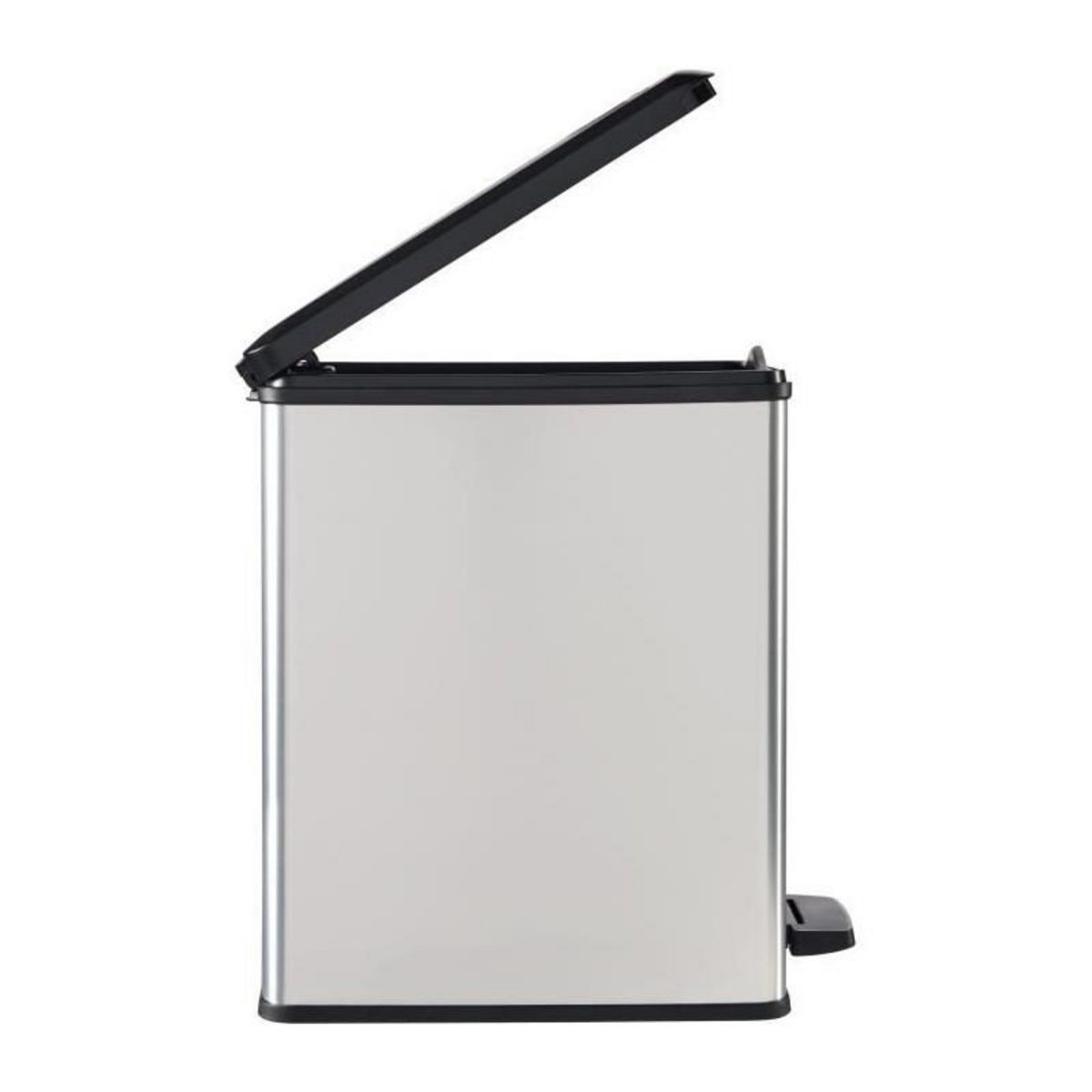 CURVER Poubelle Slim - SLIM BIN - CURVER - 25L - Design compact - 41 x 27 x 55 cm - Gris métallisé