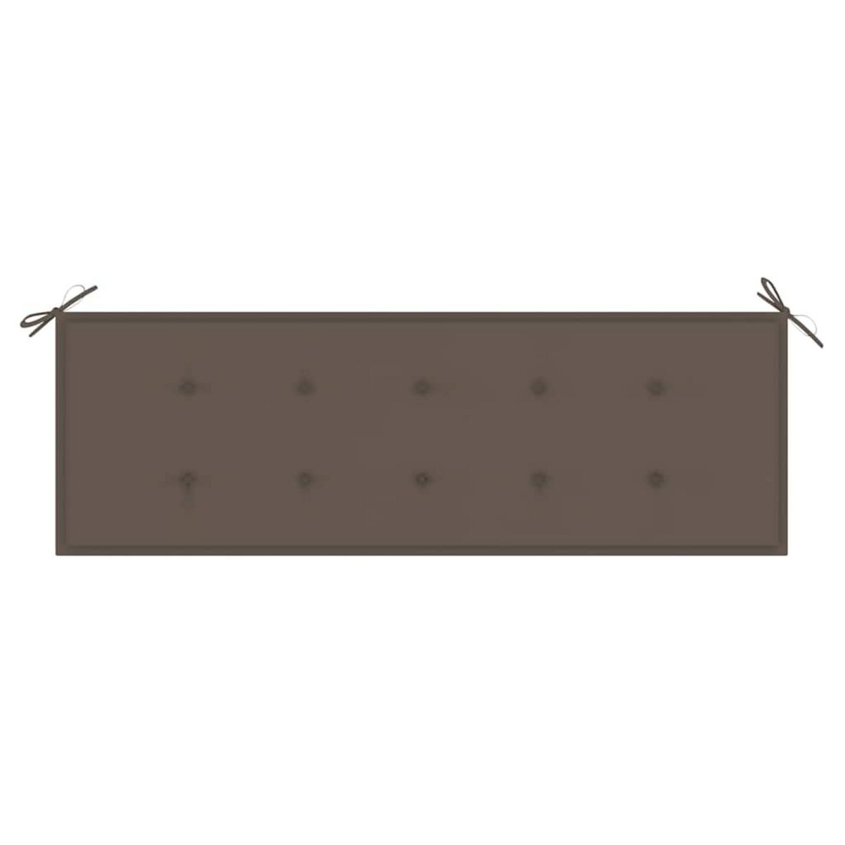 VIDAXL Banc de jardin empilable et coussin 159 cm Bois de teck massif