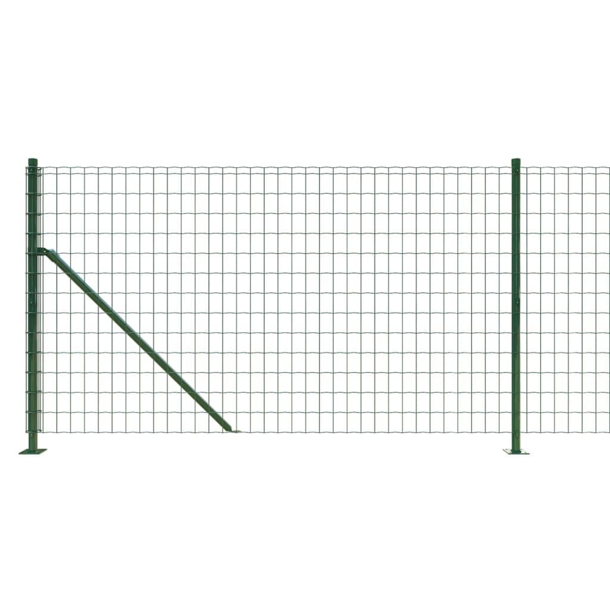 Voir la diapositive 4 : VIDAXL Cloture en treillis metallique avec bride vert 1x25 m
