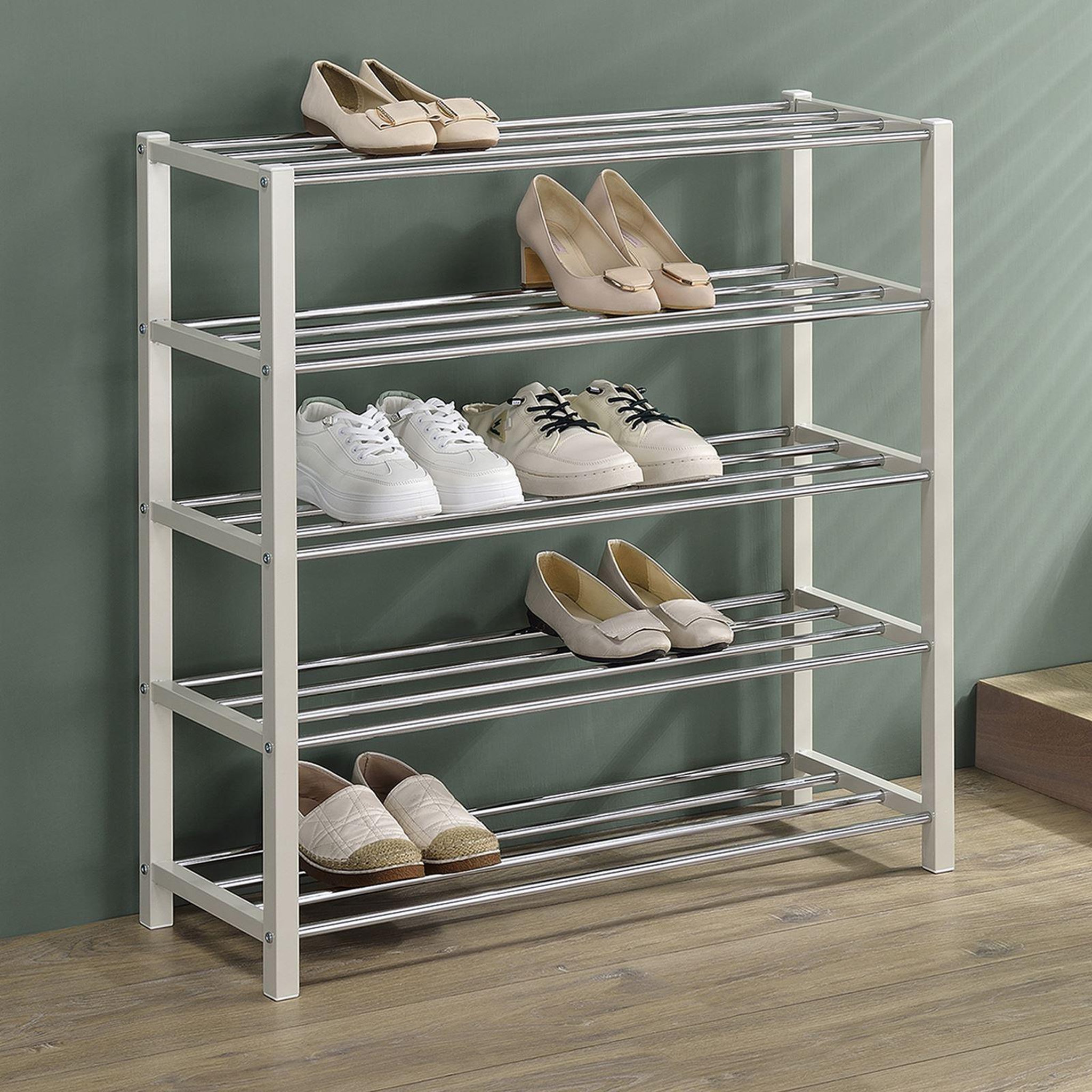 Voir la diapositive 2 : IDIMEX Etagère à chaussures DUBLIN, 5 niveaux