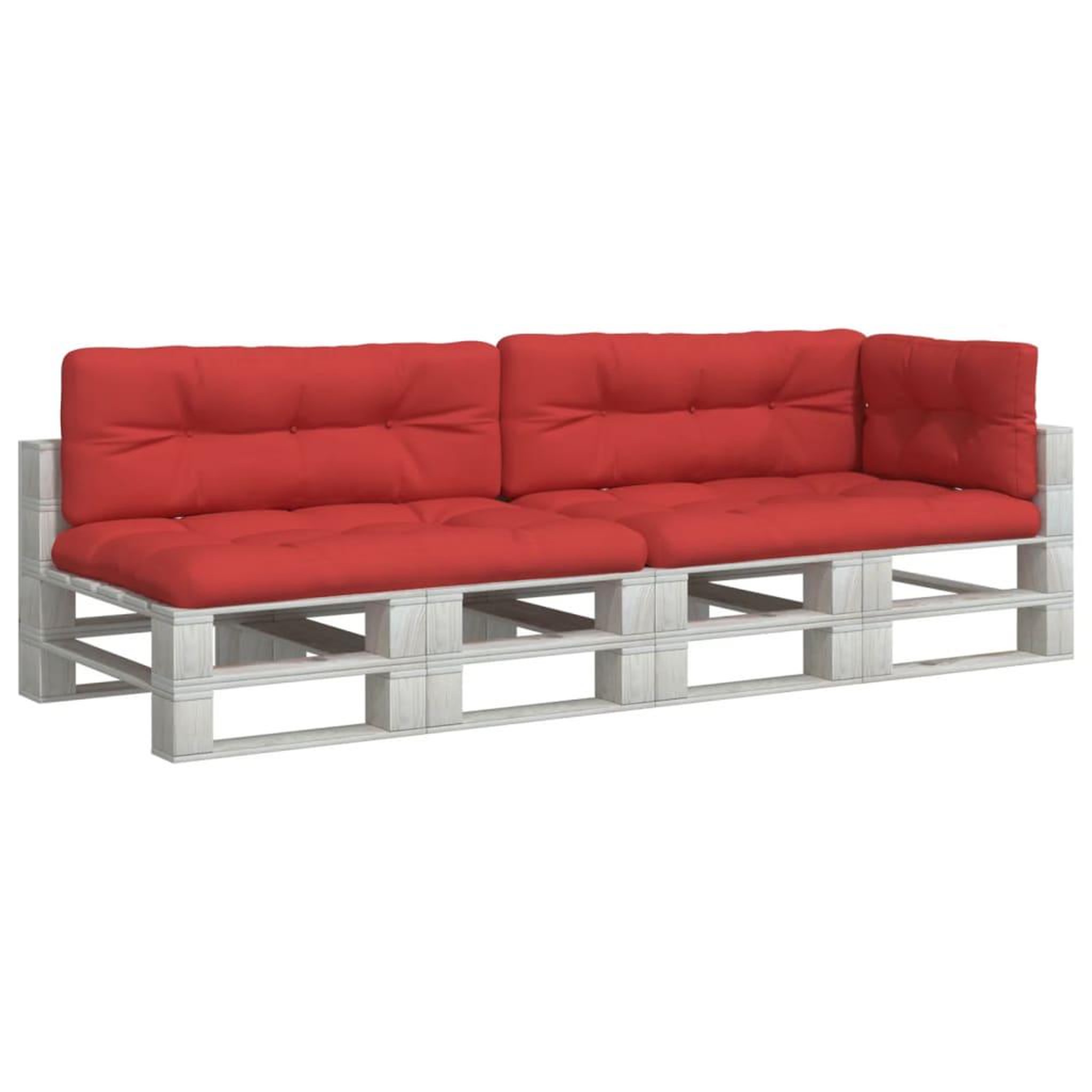 Voir la diapositive 3 : VIDAXL Coussins de palette lot de 5 rouge tissu