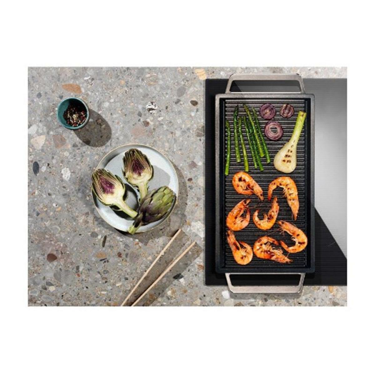 ELECTROLUX Table de cuisson à induction 59cm 3 feux 7350w blanc - eiv63342cw