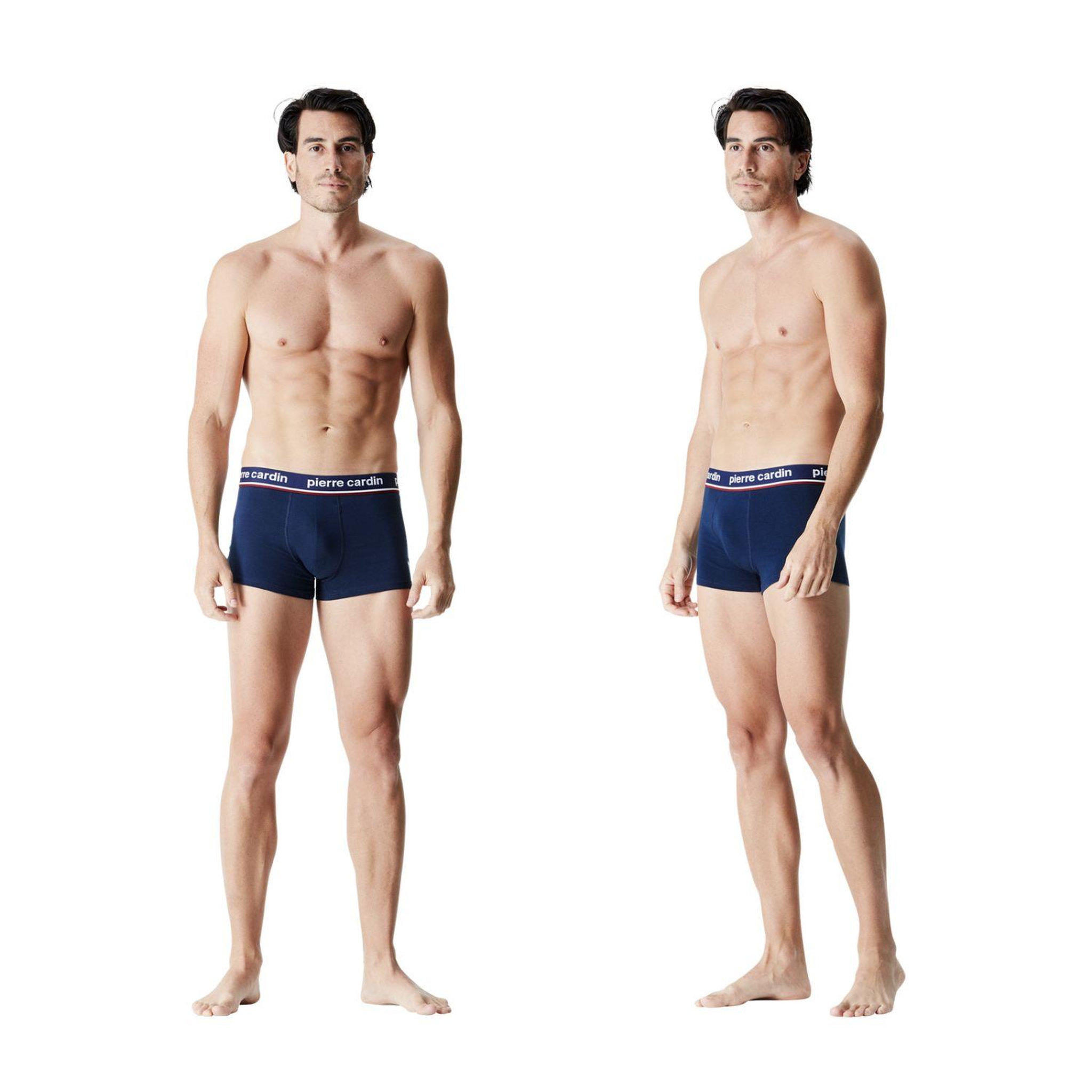 Voir la diapositive 3 : PIERRE CARDIN Lot de 4 boxers homme en coton French