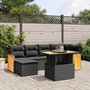 Voir la diapositive 1 : VIDAXL Salon de jardin 7 pcs avec coussins noir resine tressee
