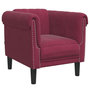 Voir la diapositive 2 : VIDAXL Fauteuil rouge bordeaux velours