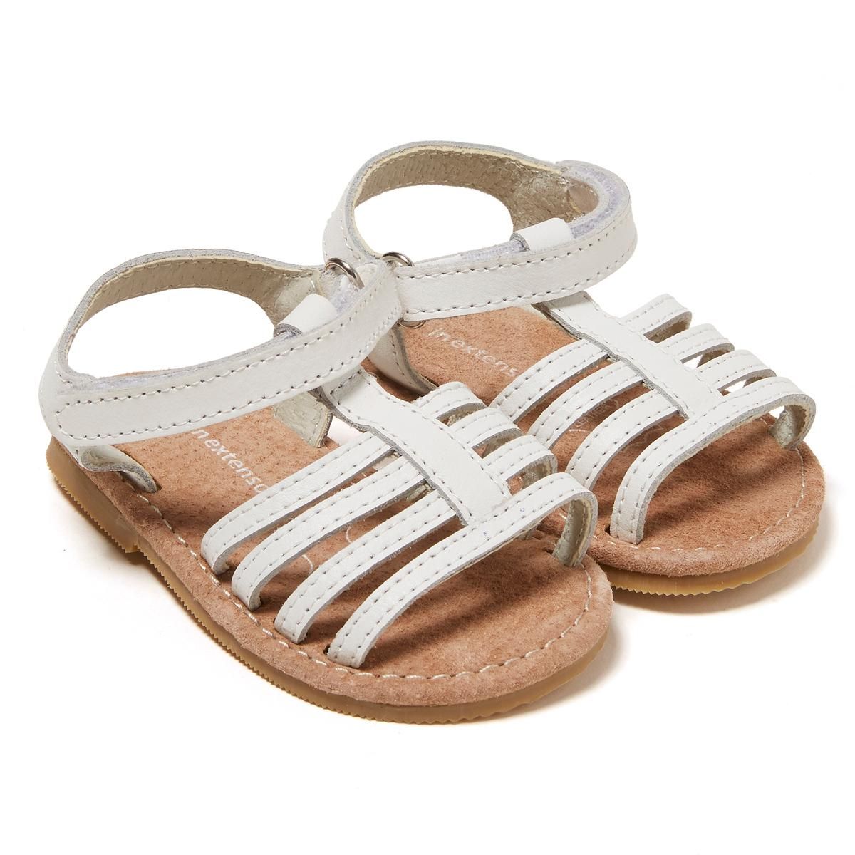 IN EXTENSO Spartiate en cuir bébé fille