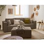 Voir la diapositive 2 : BEST MOBILIER Topaze - canapé 3 places - convertible avec coffre - en tissu velours relief