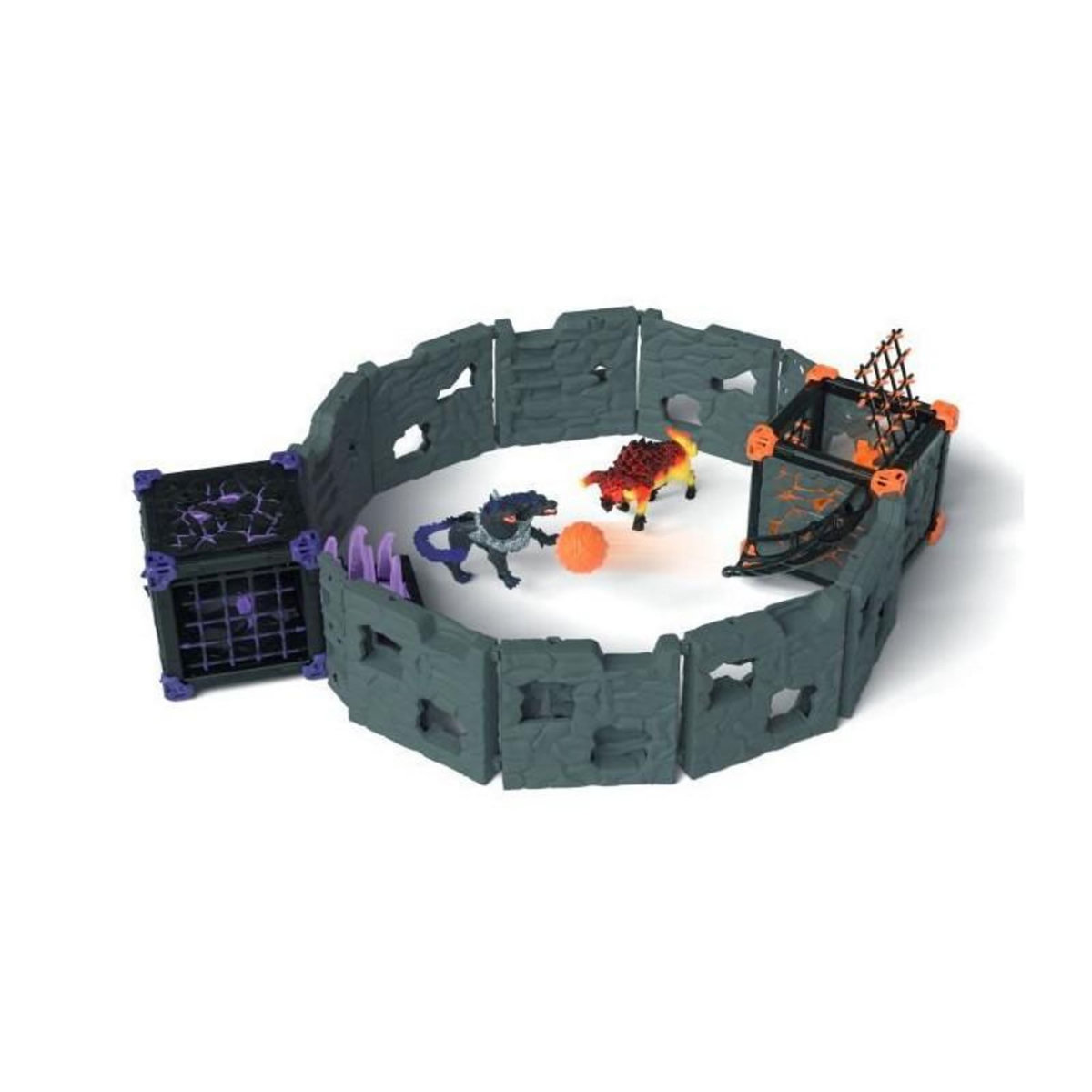 Schleich BattleCave Arena: Lave vs Ténebres, arene de combat pour figurines Eldrador, SCHLEICH 42673 Eldrador Creatures, des 7 ans