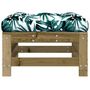 Voir la diapositive 4 : VIDAXL Repose-pieds de jardin et coussins lot de 2 bois pin impregne