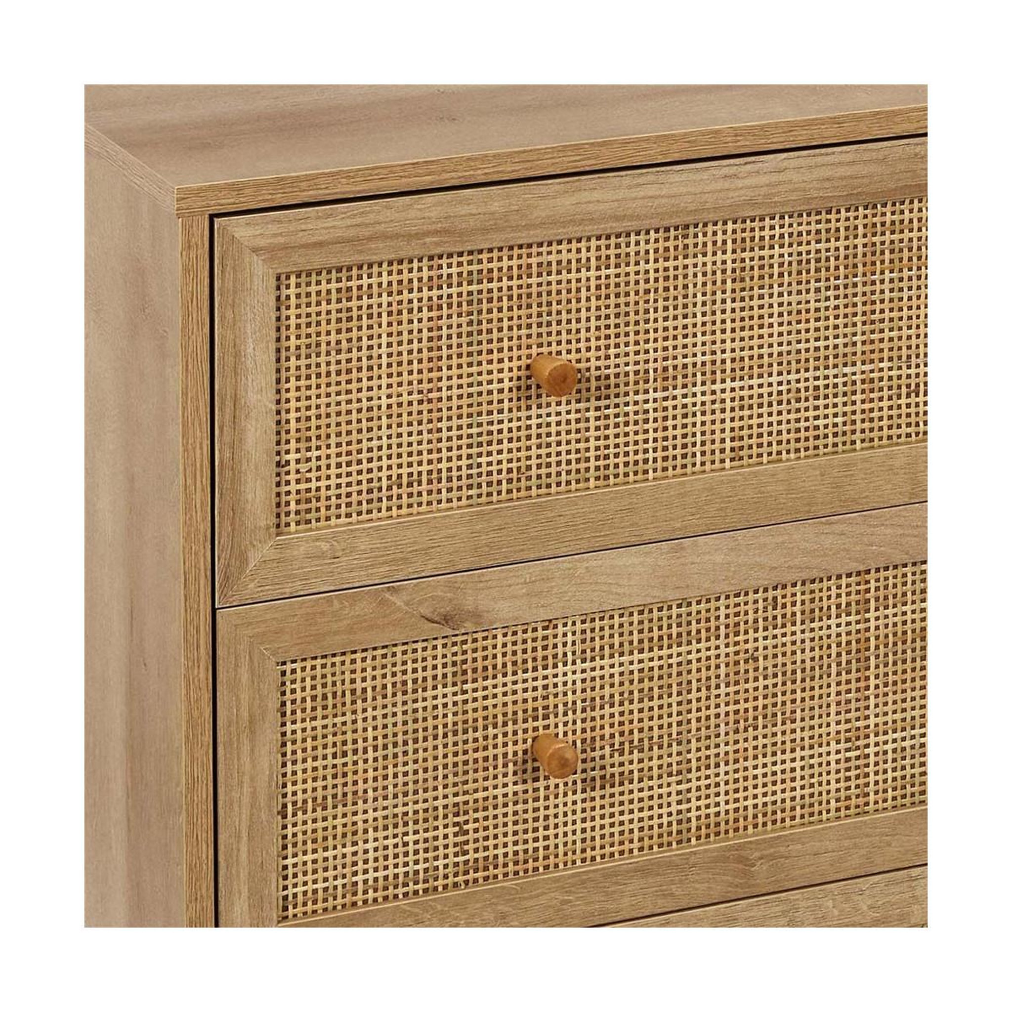 Voir la diapositive 4 : The Home Deco Factory Commode en bois 3 tiroirs  bali  90cm naturel