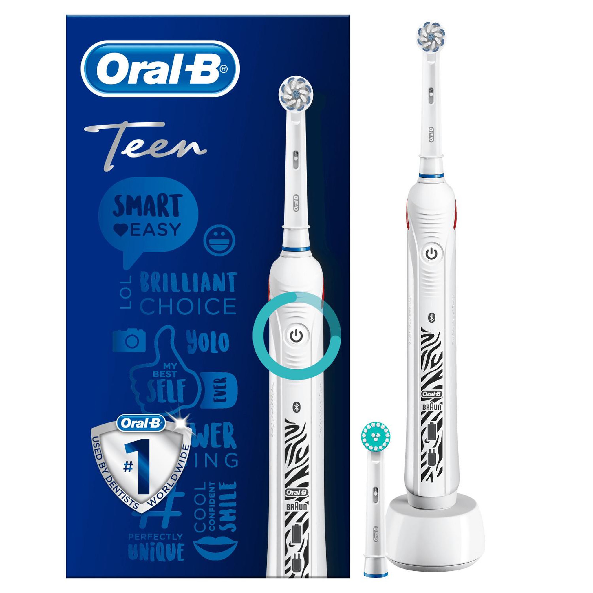 ORAL B Oral-b teen adolescents brosse à dents rotative oscillante blanc