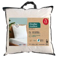 DODO - Lot de 2 Oreillers Confort Protect - Anti-Acariens - Moelleux -  Blanc - Kiabi - 24.95€