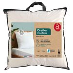 ACTUEL Oreiller confort moelleux en polyester recyclé anti acariens. Coloris disponibles : Blanc