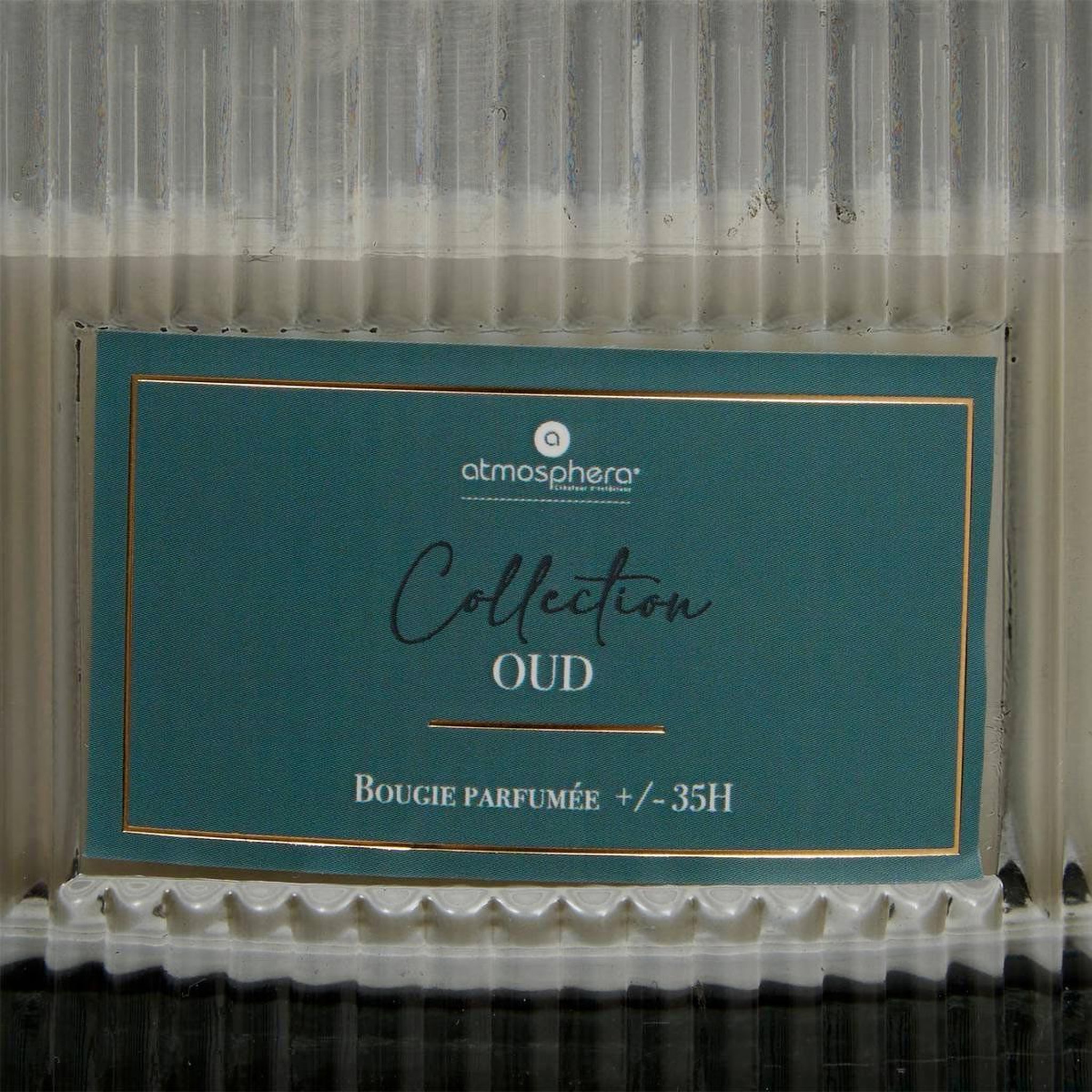 Voir la diapositive 3 : ATMOSPHERA Bougie parfumée en verre  albie  635g bois de oud