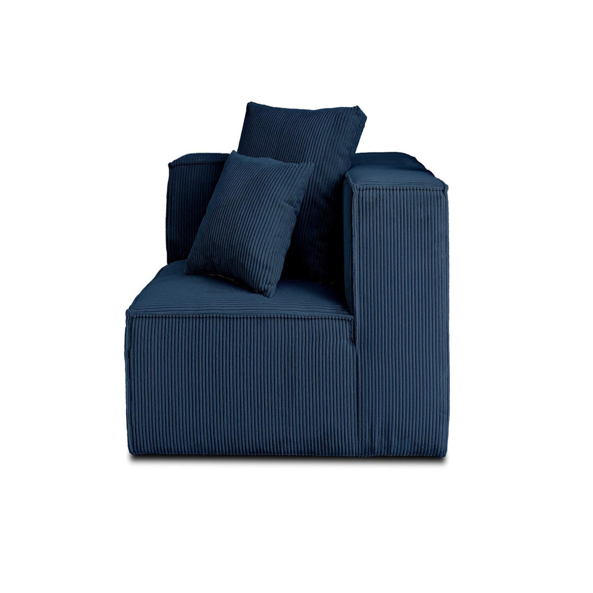 LISA DESIGN Colombine - module d'assise d'angle réversible - en velours côtelé