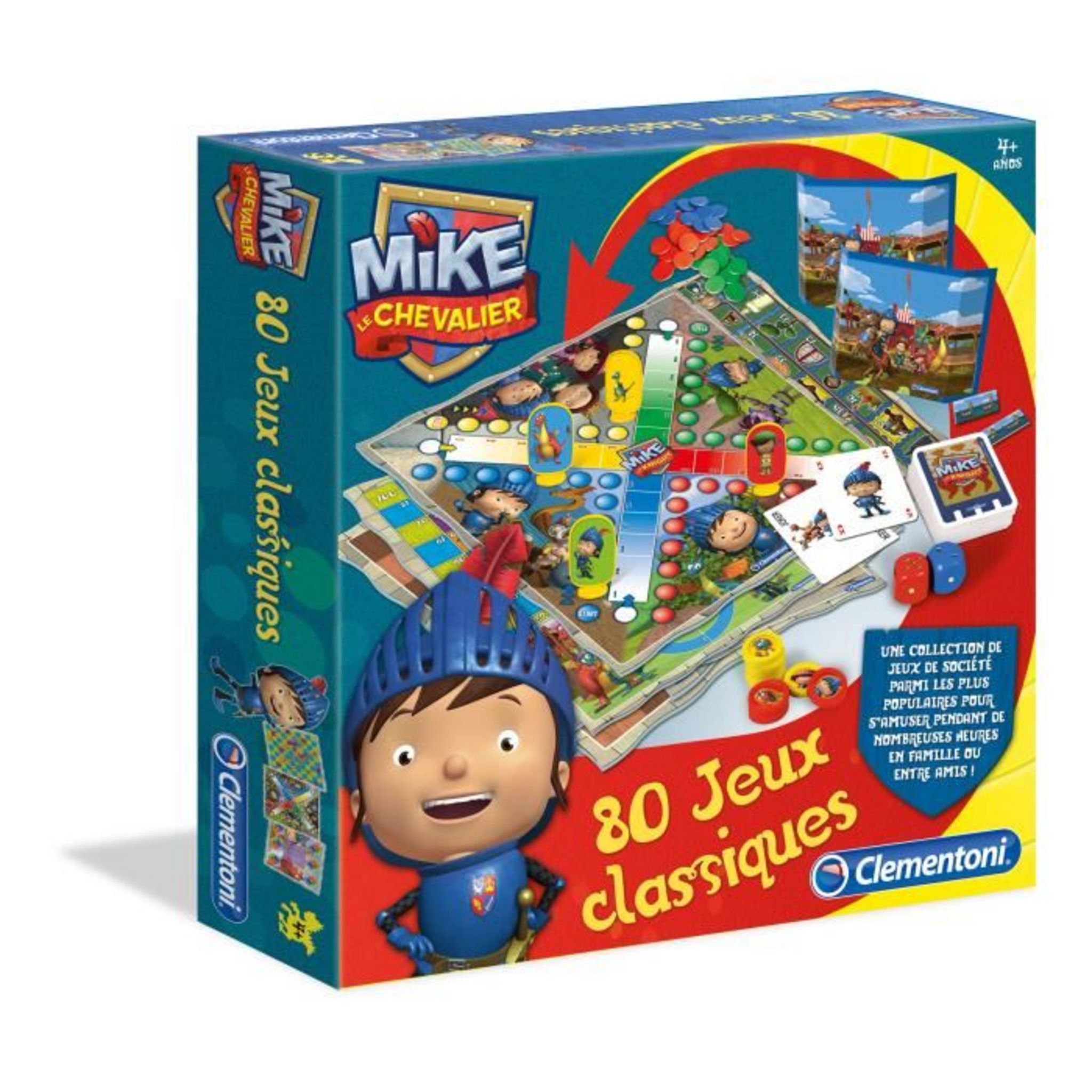 CLEMENTONI 80 jeux classiques, Mike le chevalier pas cher - Auchan.fr
