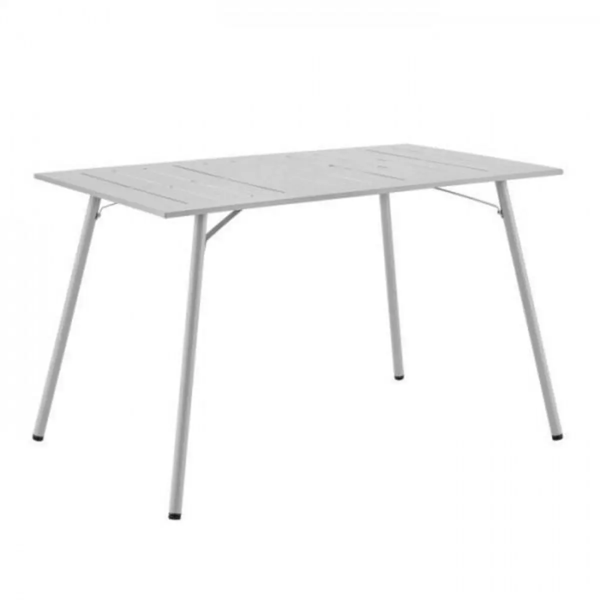 MARKET24 Table de jardin rectangulaire - 120 cm - Acier - Gris