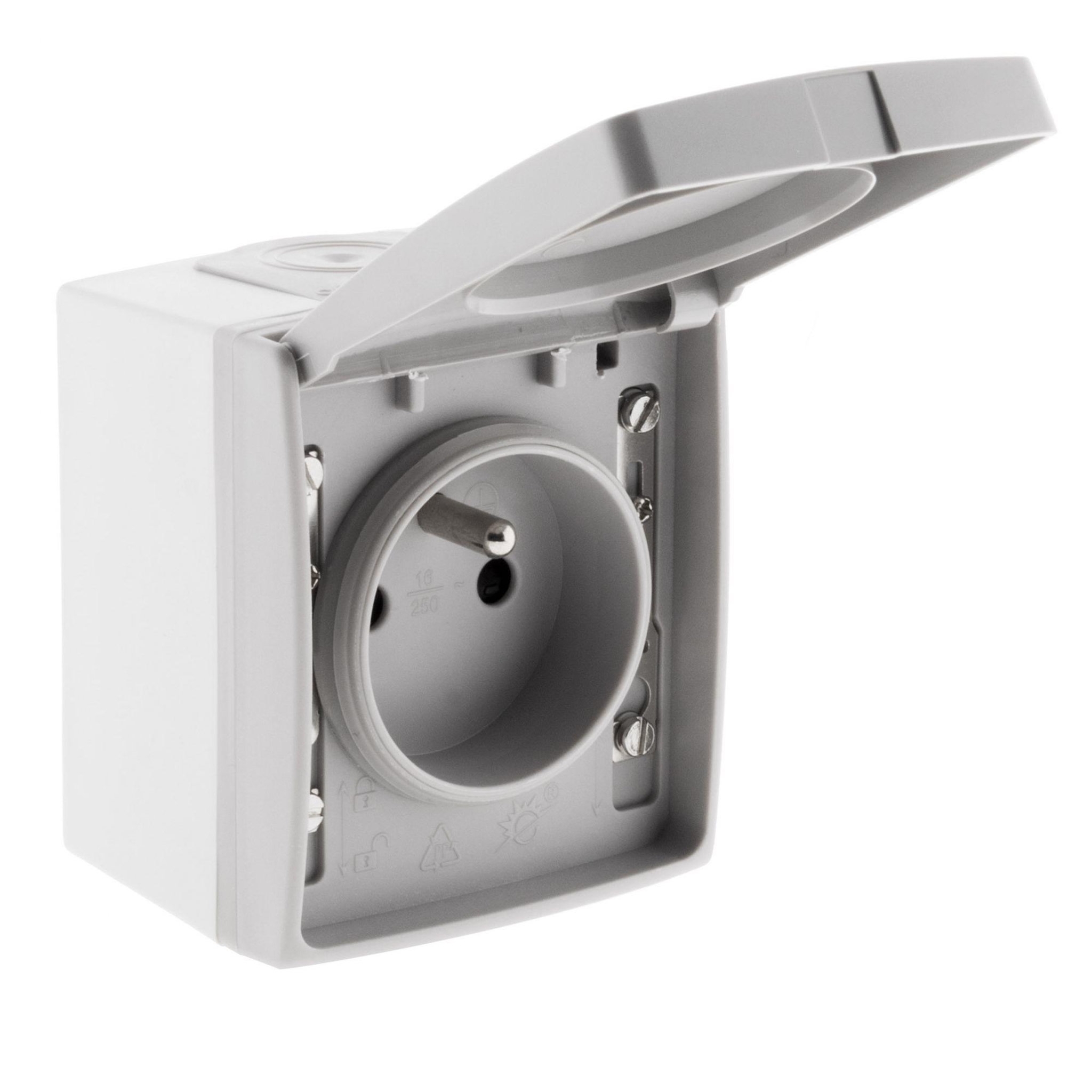 ZENITECH Prise 2 pôles + Terre 16A Orok - IP55
