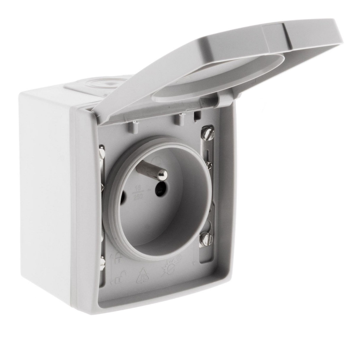 ZENITECH Prise 2 pôles + Terre 16A Orok - IP55