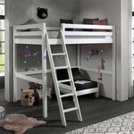 Paris Prix Pack - Lit Mezzanine Enfant & Fauteuil-Lit  Pino  Blanc