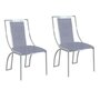 Voir la diapositive 1 : Paris Prix Lot de 2 Chaises en Velours  Lopin  90cm Argent