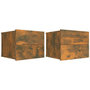 Voir la diapositive 2 : VIDAXL Tables de chevet 2 pcs Chene fume 40x30x30 cm Bois d'ingenierie