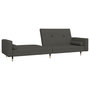 Voir la diapositive 5 : VIDAXL Canape-lit a 2 places avec deux oreillers Gris fonce Velours