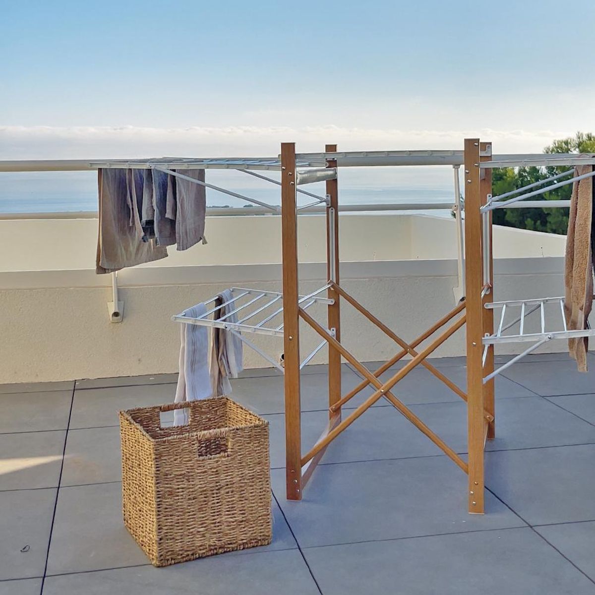 Kitchen move Séchoir à linge avec roulettes blanc 32m - bat-wd-03kmax