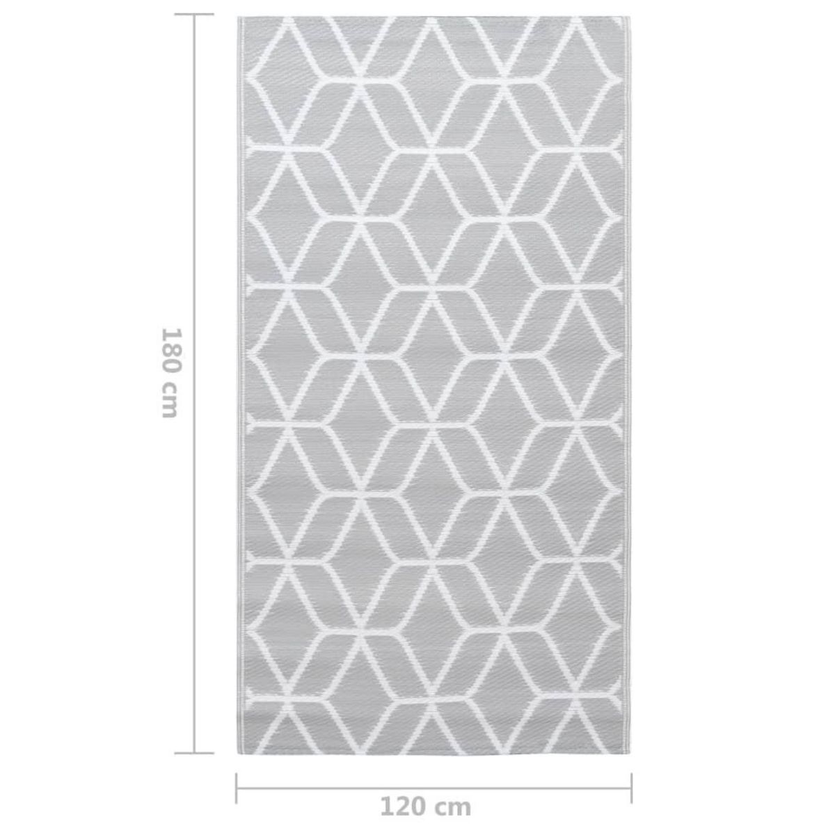 VIDAXL Tapis d'exterieur ARAKIL Gris 120x180 cm PP