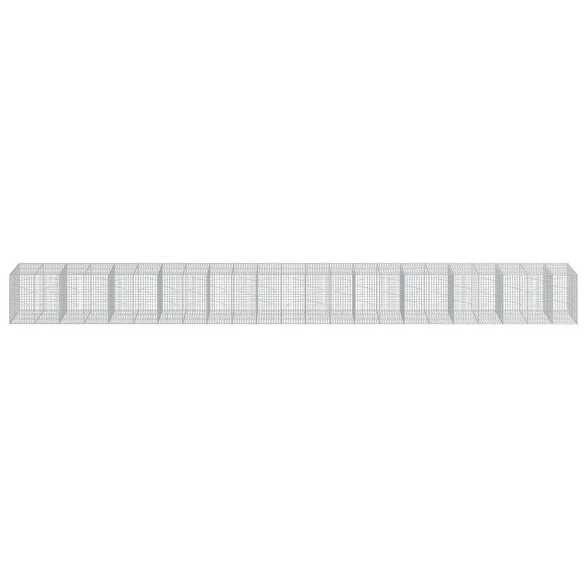 Voir la diapositive 3 : VIDAXL Panier gabion avec couvercle 1150x100x100 cm fer galvanise