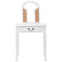 Voir la diapositive 4 : VIDAXL Coiffeuse et tabouret Blanc 65x36x128 cm Bois de paulownia MDF