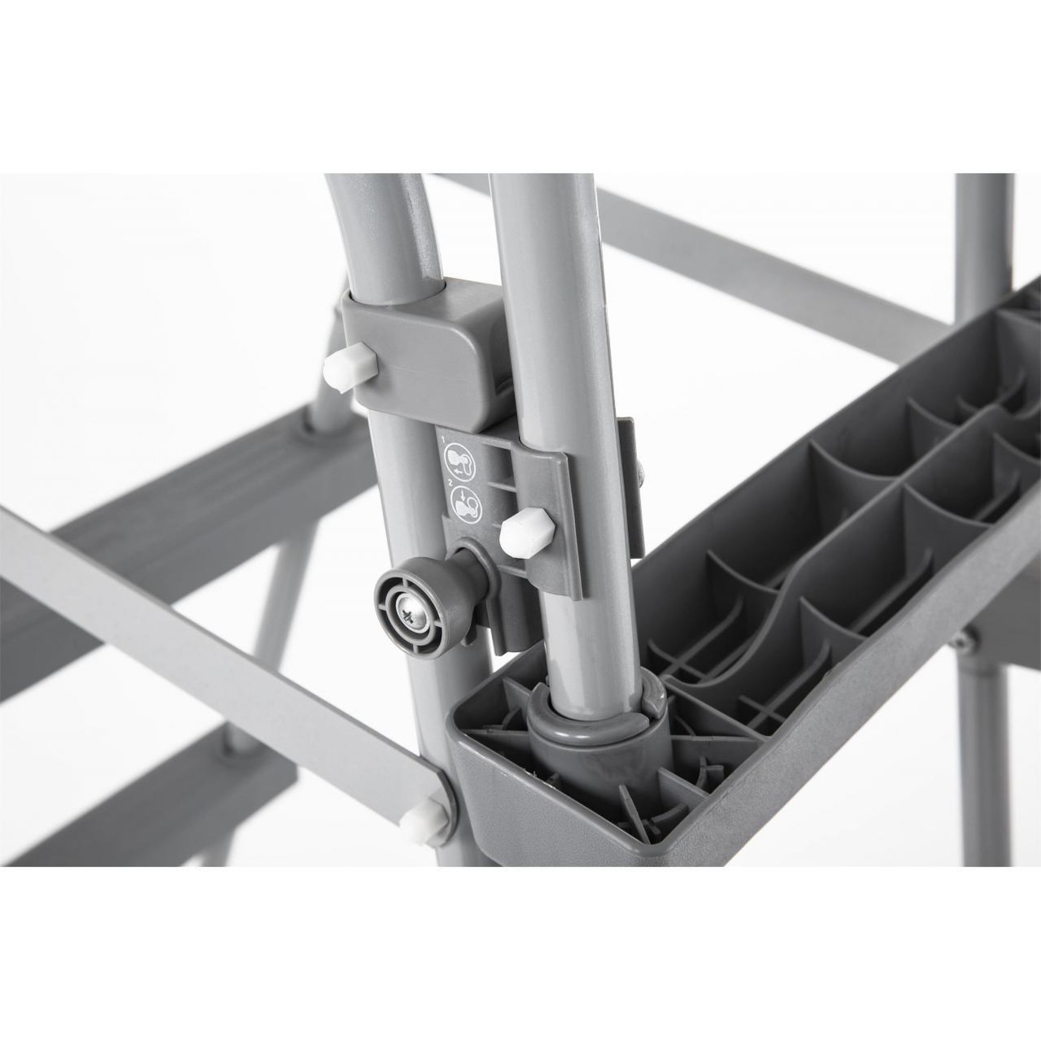 Voir la diapositive 4 : BESTWAY Echelle piscine hors sol Bestway Echelle de sÉcuritÉ 3 marches Gris clair 71414