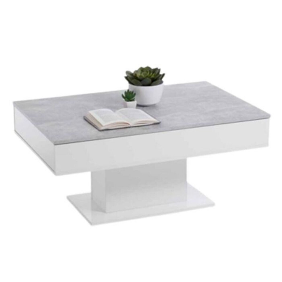 Paris Prix Table Basse Design  Lavola  100cm Gris & Blanc
