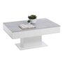 Voir la diapositive 1 : Paris Prix Table Basse Design  Lavola  100cm Gris & Blanc