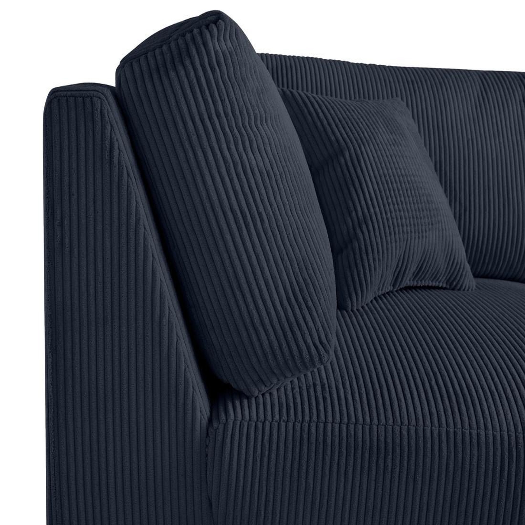 Voir la diapositive 5 : BEST MOBILIER Garance - module d'assise d'angle réversible - en velours côtelé