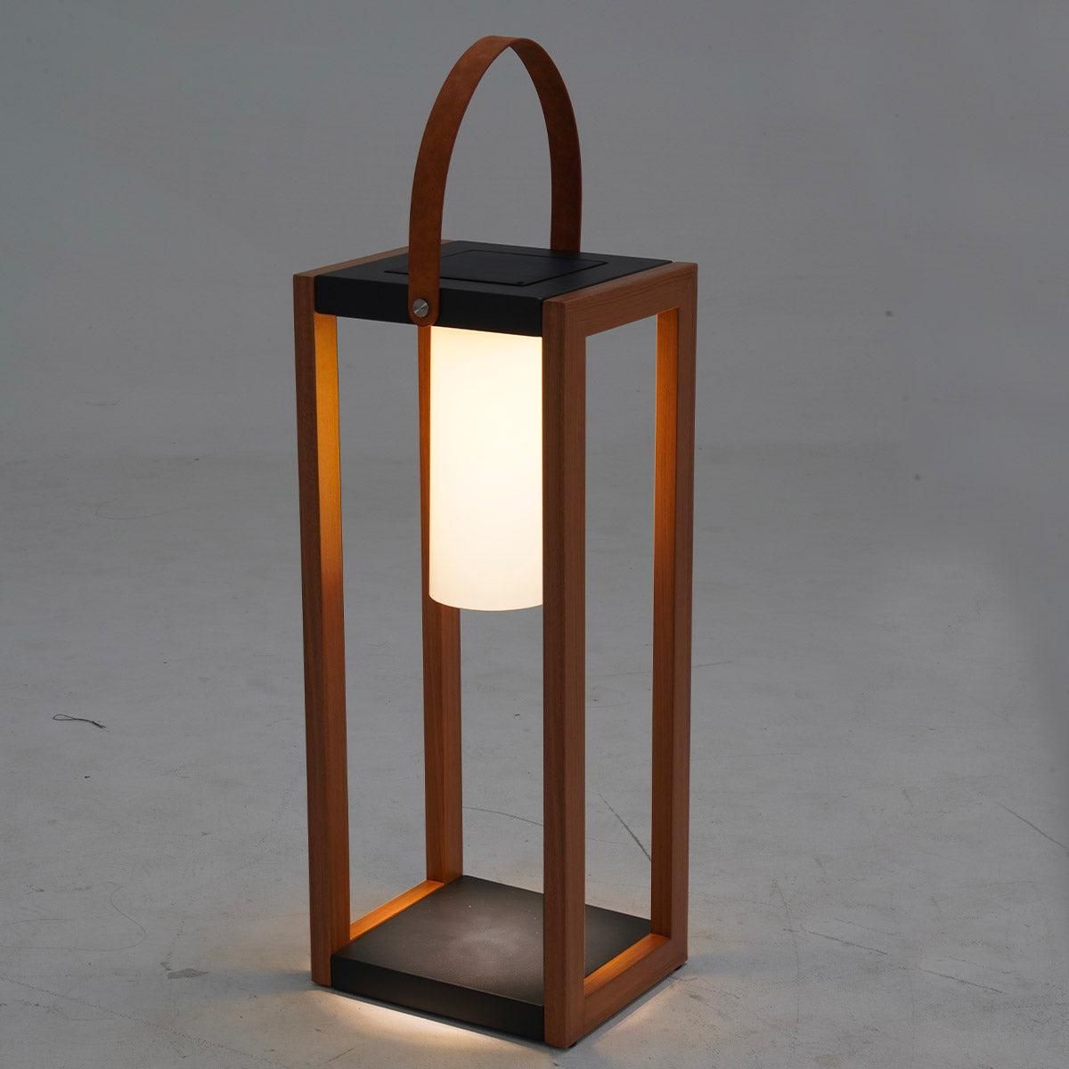 Lumisky Lanterne solaire SERAPHINA Bois Aluminium H58 cm